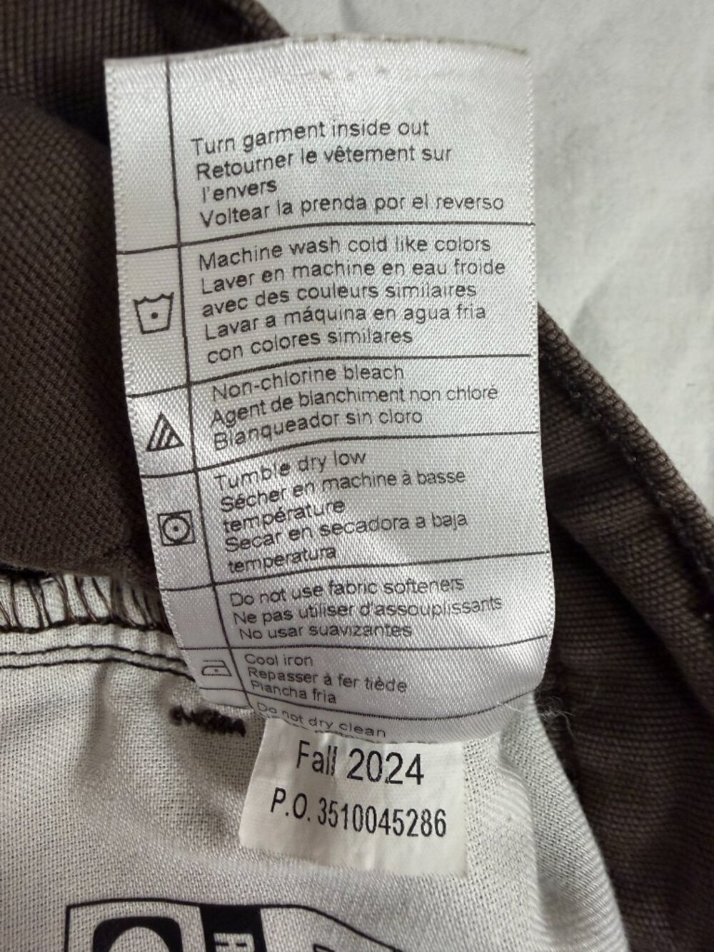Carhartt Rugged Flex Canvas Work Pants Brown Relaxed Fit 34x30 - Picture 8 of 14